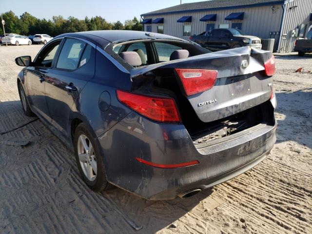 5XXGM4A71FG477565 - 2015 KIA OPTIMA GRAY photo 3