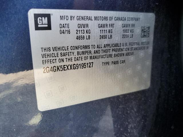 2G4GK5EXXG9195127 - 2016 BUICK REGAL 石墨色 照片 10