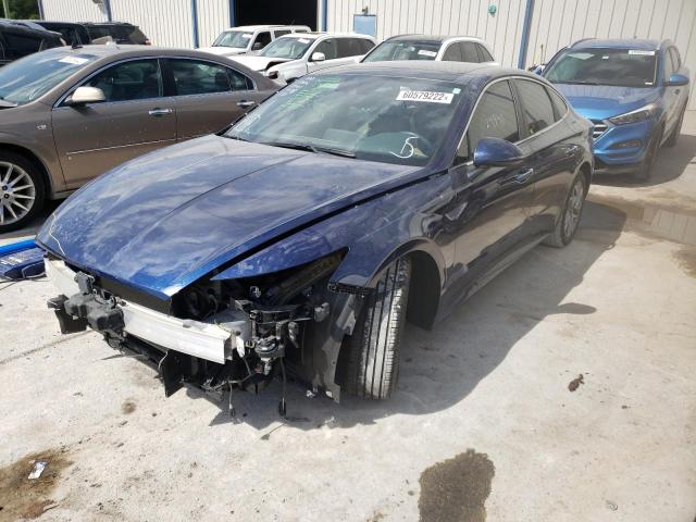 5NPEF4JA2LH036962 - 2020 HYUNDAI SONATA SEL BLUE photo 2