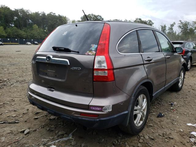 5J6RE4H71AL066245 - 2010 HONDA CR-V EXL BROWN photo 4