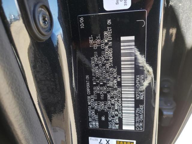 JTLKT324564120738 - 2006 TOYOTA SCION XB BLACK photo 10