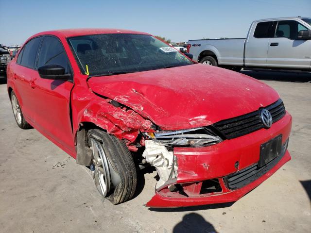 3VW2K7AJXEM364060 - 2014 VOLKSWAGEN JETTA BASE RED photo 1