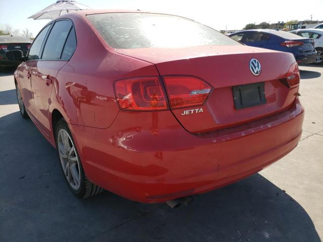 3VW2K7AJXEM364060 - 2014 VOLKSWAGEN JETTA BASE RED photo 3