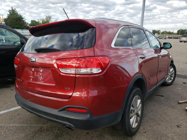 5XYPGDA5XHG212812 - 2017 KIA SORENTO LX RED photo 4