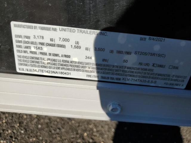 56JTE1423NA180431 - 2022 UTILITY TRAILER Qara foto 10