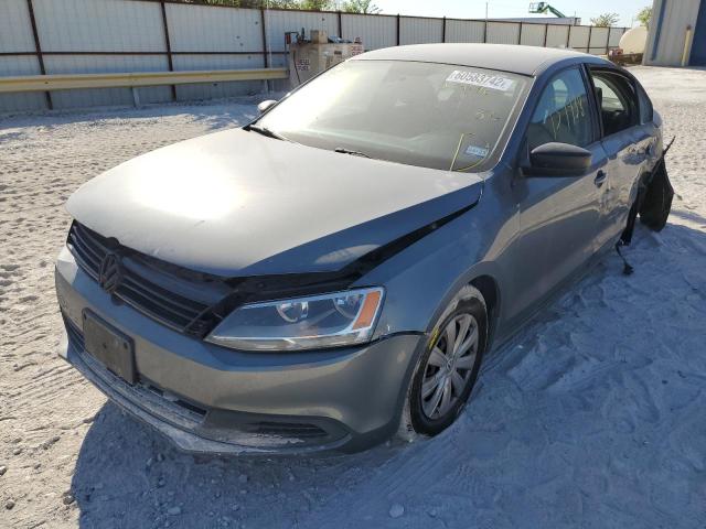 3VW2K7AJ8EM254396 - 2014 VOLKSWAGEN JETTA BASE 灰色 照片 2