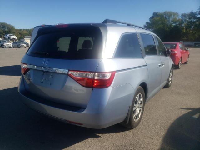 5FNRL5H44DB075701 - 2013 HONDA ODYSSEY EX BLUE photo 4