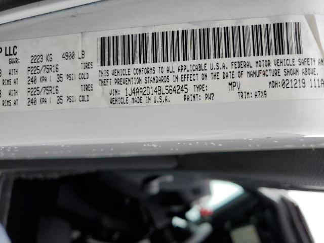 1J4AA2D14BL564245 - 2011 JEEP WRANGLER S WHITE photo 10