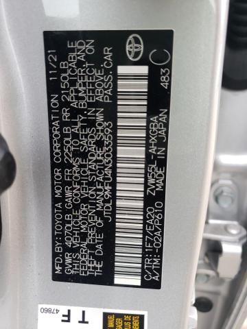 JTDL9MFU4N3033593 - 2022 TOYOTA PRIUS LE SILVER photo 10