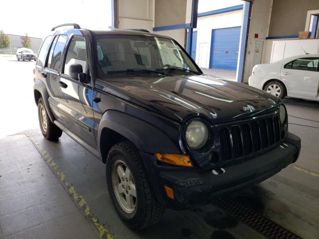 1J4GL48K37W521301 - 2007 JEEP LIBERTY SP BLACK photo 1