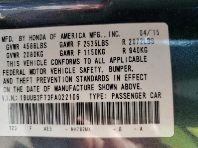 19UUB2F73FA022106 - 2015 ACURA TLX ADVANC Qara foto 10