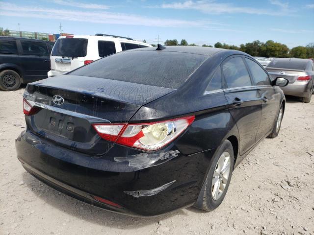 5NPEB4AC0CH501073 - 2012 HYUNDAI SONATA GLS BLACK photo 4