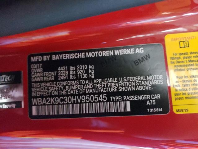 WBA2K9C30HV950545 - 2017 BMW 230I Rot Foto 10