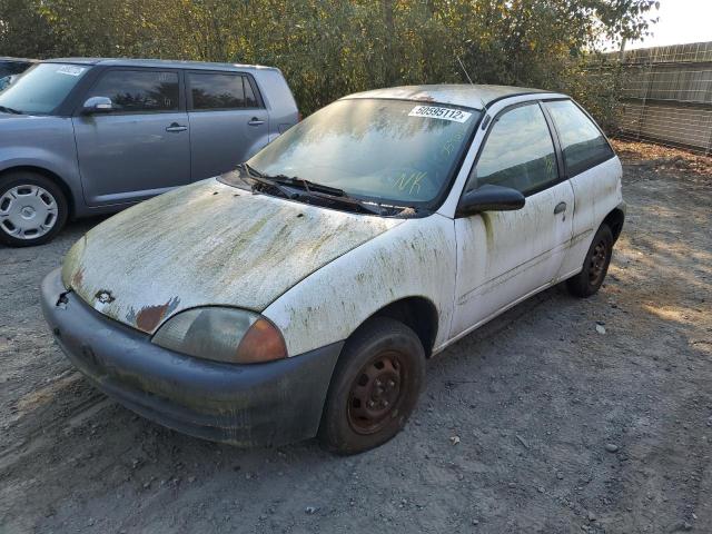 2C1MR2264W6708673 - 1998 CHEVROLET METRO WHITE photo 2