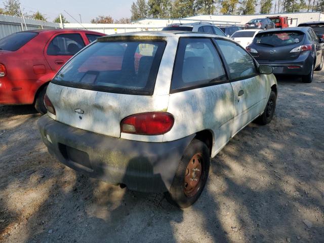 2C1MR2264W6708673 - 1998 CHEVROLET METRO WHITE photo 4