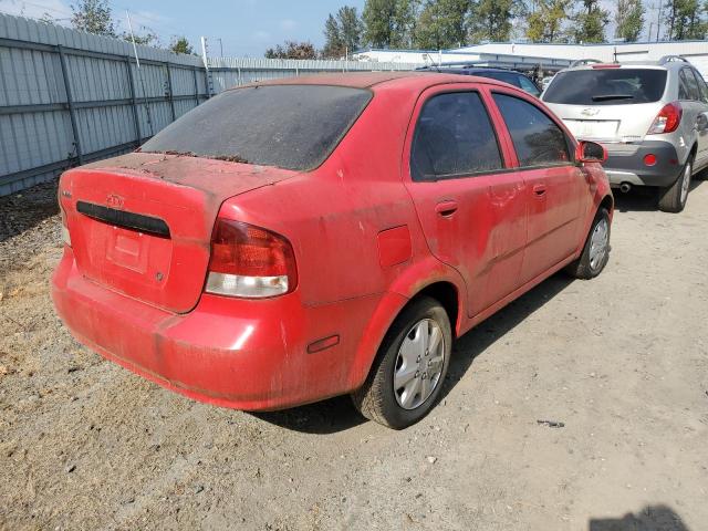 KL1TD526X4B270340 - 2004 CHEVROLET AVEO RED photo 4