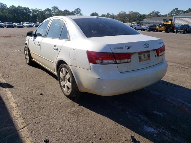 5NPET46C38H380925 - 2008 HYUNDAI SONATA WHITE photo 3