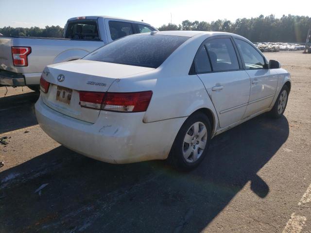 5NPET46C38H380925 - 2008 HYUNDAI SONATA WHITE photo 4