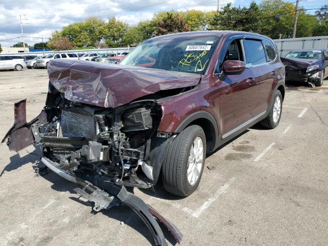 5XYP24HC3LG073568 - 2020 KIA TELLURIDE BURGUNDY photo 2