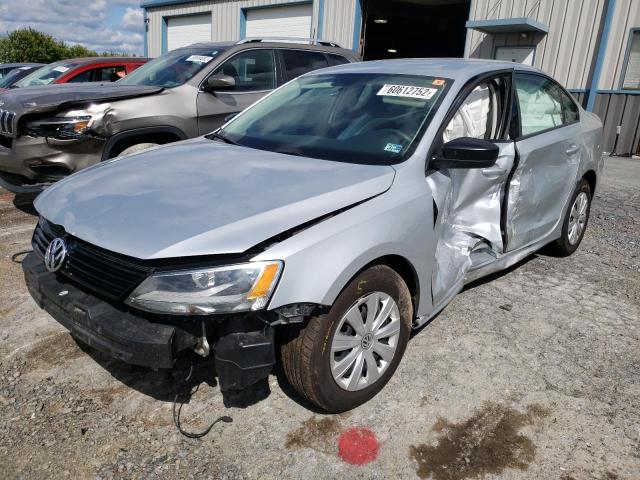 3VW2K7AJ1EM241599 - 2014 VOLKSWAGEN JETTA BASE SILVER photo 2