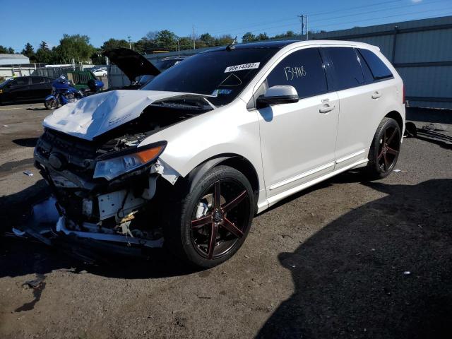 2FMDK4AKXDBA56532 - 2013 FORD EDGE SPORT WHITE photo 2