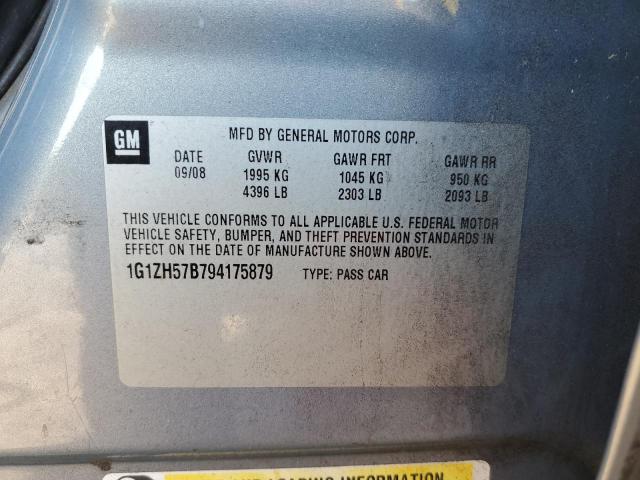 1G1ZH57B794175879 - 2009 CHEVROLET MALIBU 1LT 银色 照片 10