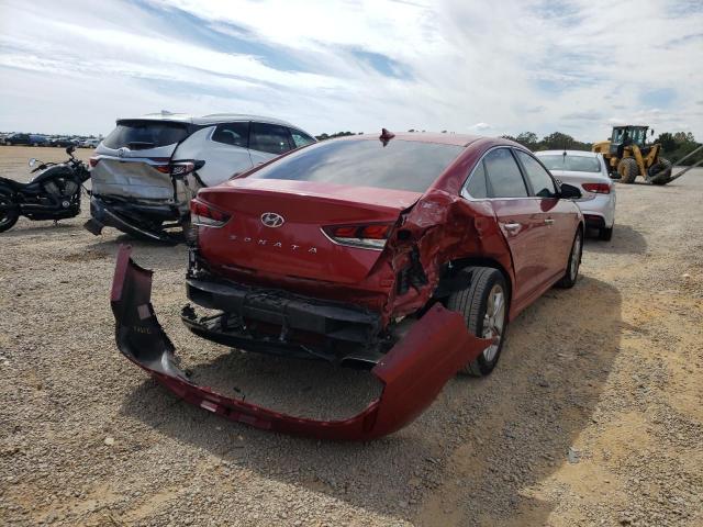 5NPE34AF7JH617309 - 2018 HYUNDAI SONATA SPO RED photo 4