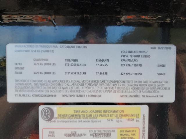 4Z1HF2026KS007019 - 2019 UTILIMASTER ALL MODELS შავი ფოტო 10