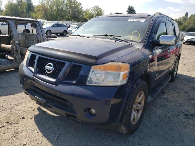 5N1BA08D88N600630 - 2008 NISSAN ARMADA SE BLUE photo 2