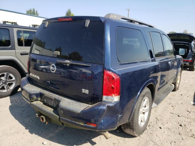 5N1BA08D88N600630 - 2008 NISSAN ARMADA SE BLUE photo 4