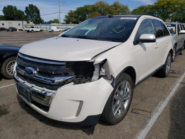 2FMDK3KC5BBB59677 - 2011 FORD EDGE LIMIT WHITE photo 2