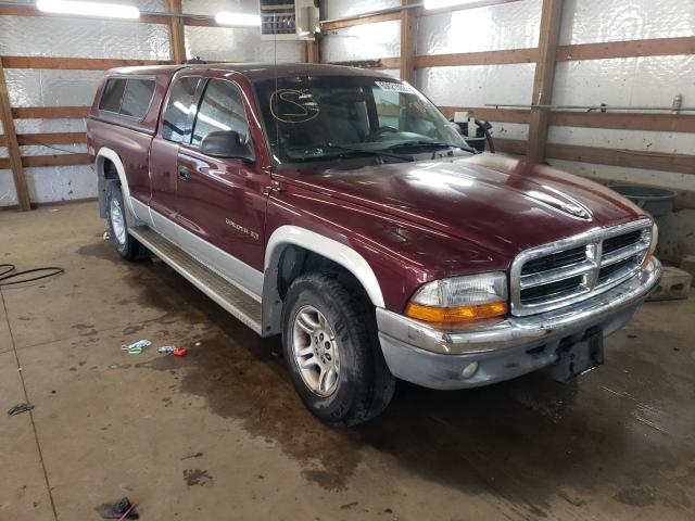 1B7GG22X51S316273 - 2001 DODGE DAKOTA BURGUNDY photo 1