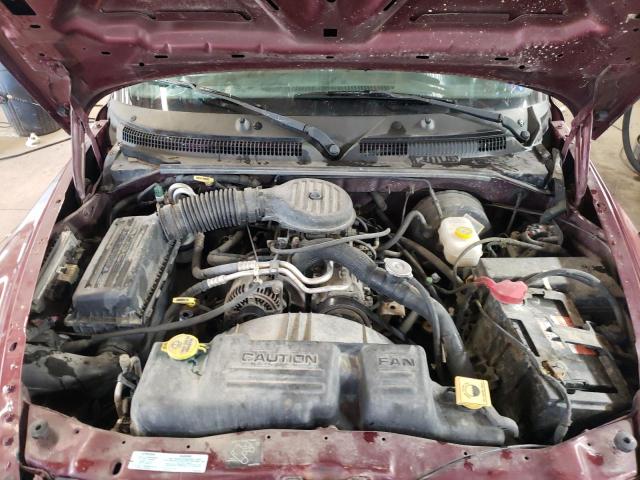 1B7GG22X51S316273 - 2001 DODGE DAKOTA BURGUNDY photo 7