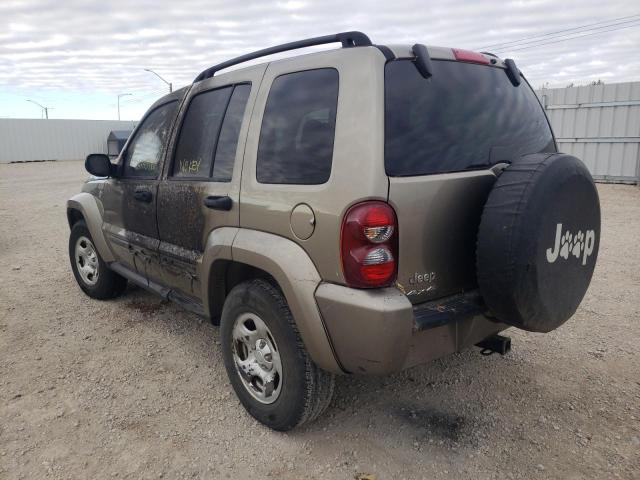 1J4GL48K57W665013 - 2007 JEEP LIBERTY SP GOLD photo 3