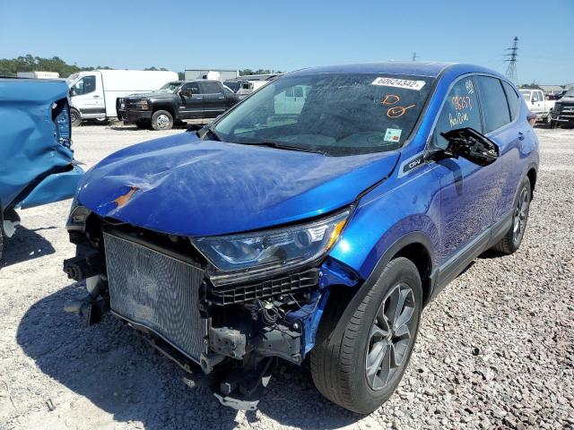 7FARW1H8XLE009739 - 2020 HONDA CR-V EXL BLUE photo 2