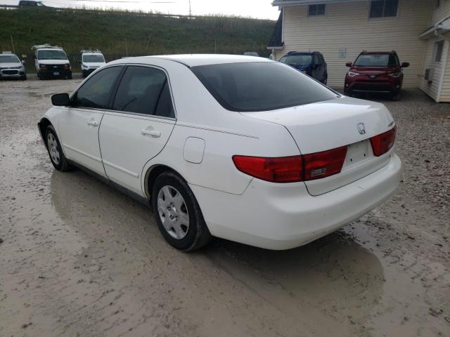 1HGCM56455A113244 - 2005 HONDA ACCORD LX WHITE photo 3