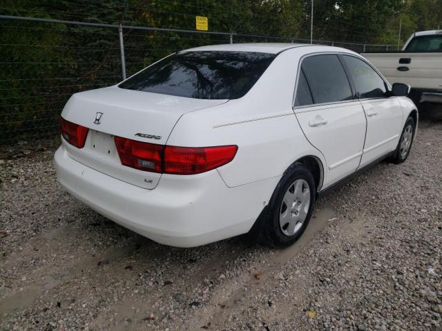 1HGCM56455A113244 - 2005 HONDA ACCORD LX WHITE photo 4