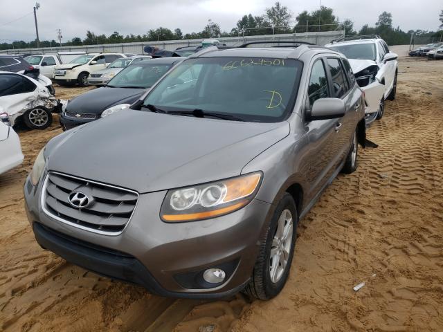 5XYZK3AB5BG039795 - 2011 HYUNDAI SANTA FE L GRAY photo 2