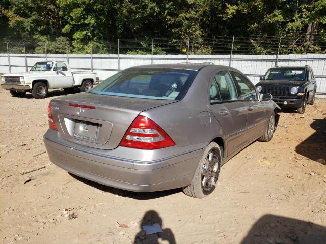 WDBRF61J74F460287 - 2004 MERCEDES-BENZ C 240 SILVER photo 4