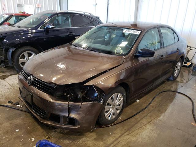 3VW2K7AJ0DM423499 - 2013 VOLKSWAGEN JETTA BASE 棕色 照片 2