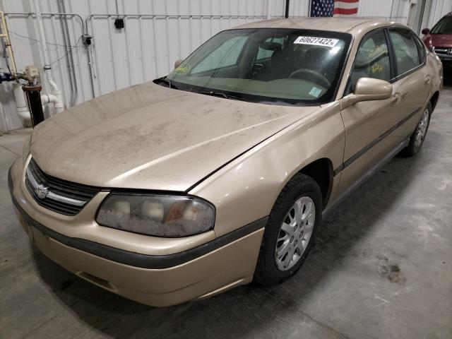 2G1WF52E759270136 - 2005 CHEVROLET IMPALA TAN photo 2