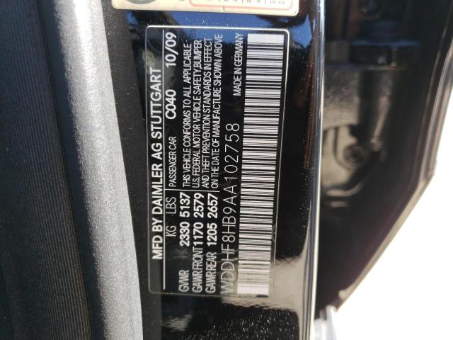 WDDHF8HB9AA102758 - 2010 MERCEDES-BENZ E 350 4MAT BLACK photo 10