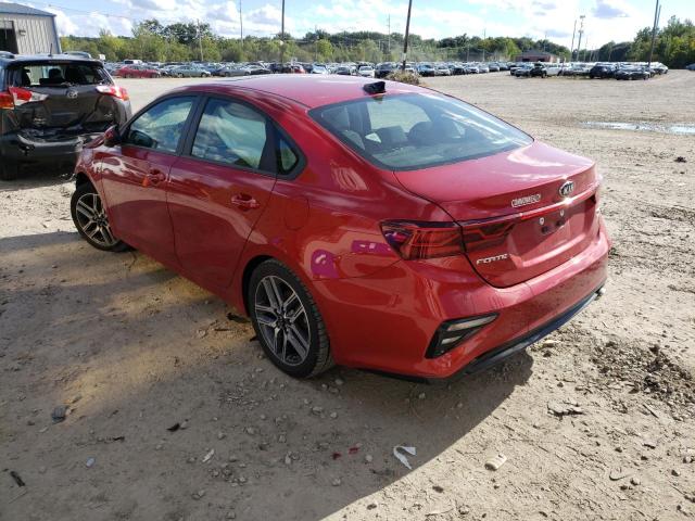 3KPF34AD2KE015880 - 2019 KIA FORTE GT L RED photo 3