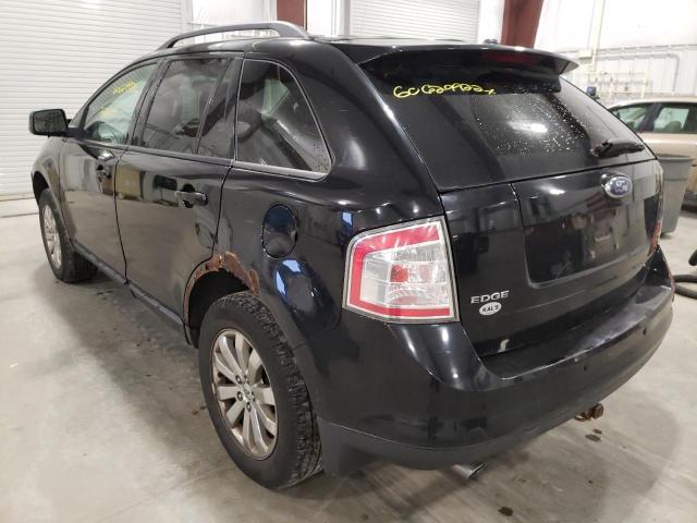 2FMDK48C97BB43986 - 2007 FORD EDGE BLACK photo 3