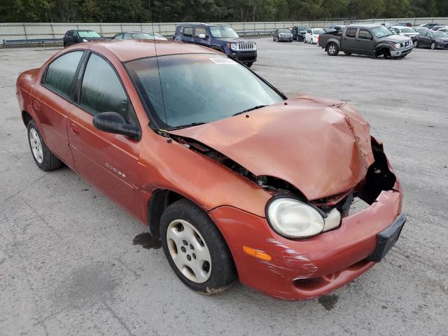 1B3ES46C7YD698542 - 2000 DODGE NEON ORANGE photo 1