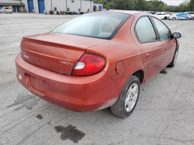 1B3ES46C7YD698542 - 2000 DODGE NEON ORANGE photo 4