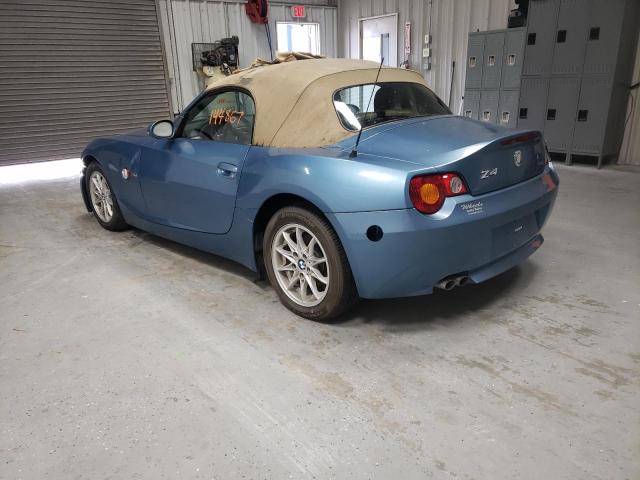 4USBT33463LS47942 - 2003 BMW Z4 2.5 TEAL photo 3