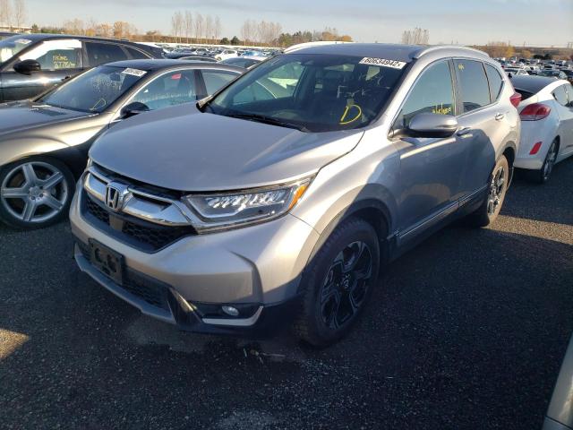 2HKRW2H96HH115060 - 2017 HONDA CR-V TOURI SILVER photo 2