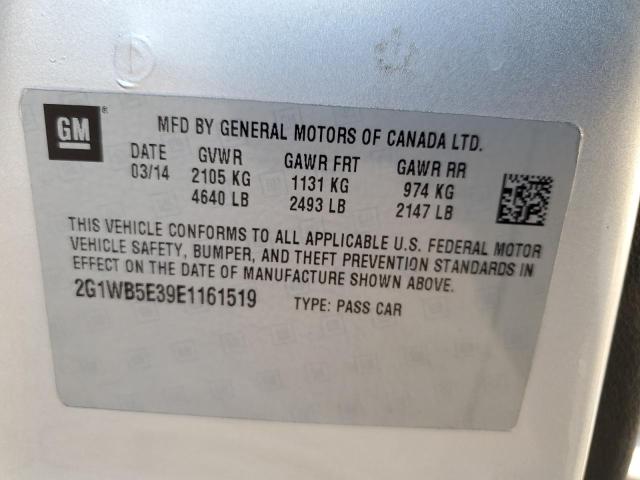 2G1WB5E39E1161519 - 2014 CHEVROLET IMPALA LIM SILVER photo 10