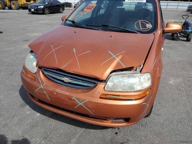 KL1TD66617B719120 - 2007 CHEVROLET AVEO BASE Қызғылт сары фото 9